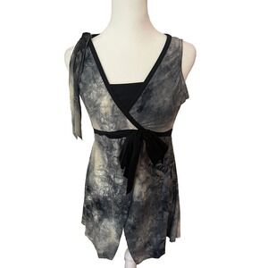 Wolff Fording & Co Child XL Dance Black White Tie Dye Ombre Jazz‎ Lyrical Top